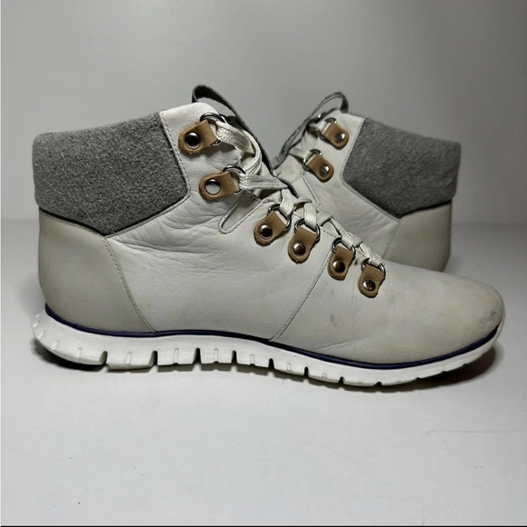 Cole Haan Zerogrand White Gray Hiker Waterproof Boots Women's 7 B  W00158 - Picture 4 of 9